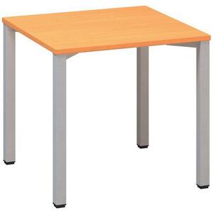 Kancelársky stôl Alfa 200, 80 x 80 x 74,2 cm, rovné vyhotovenie, dezén buk Bavaria, RAL9022