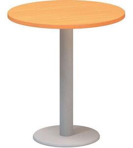 Kruhový konferenčný stôl Alfa 400 so sivým podnožím, 70 x 74,2 cm, dezén buk Bavaria