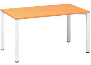 Kancelársky stôl Alfa 200, 140 x 80 x 74,2 cm, rovné vyhotovenie, dezén buk Bavaria, RAL9010