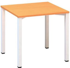 Kancelársky stôl Alfa 200, 80 x 80 x 74,2 cm, rovné vyhotovenie, dezén buk Bavaria, RAL9010