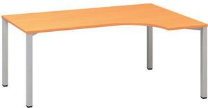 Ergo kancelársky stôl Alfa 200, 180 x 120 x 74,2 cm, pravé vyhotovenie, dezén buk Bavaria, RAL9022