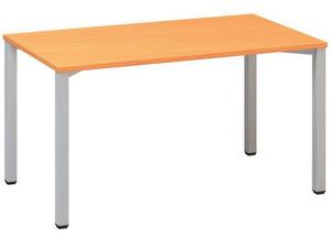 Kancelársky stôl Alfa 200, 140 x 80 x 74,2 cm, rovné vyhotovenie, dezén buk Bavaria, RAL9022