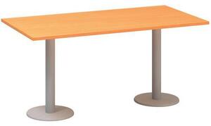 Konferenčný stôl Alfa 400 so sivým podnožím, 160 x 80 x 74,2 cm, dezén buk Bavaria