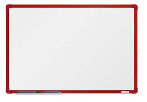 Biela magnetická tabuľa boardOK, 60 x 90 cm, červená