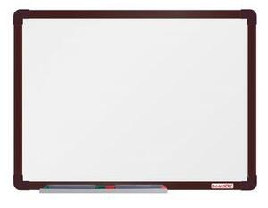Biela magnetická tabuľa boardOK, 60 x 45 cm, hnedá