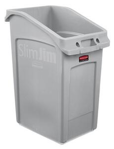 Plastový odpadkový kôš Rubbermaid Slim Jim Under Counter na triedený odpad, objem 87 l, sivý