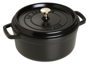 Liatinový hrniec Staub 24 cm, čierny
