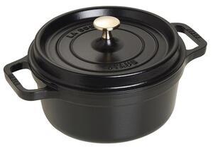 Liatinový hrniec Staub 22 cm, čierny