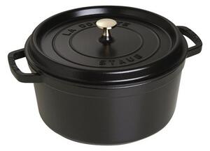 Liatinový hrniec Staub 28 cm, čierny