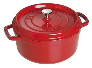 Liatinový hrniec Staub 26 cm, višňa