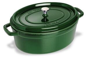 Oválny liatinový hrniec Staub 31 cm, bazalka