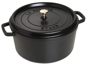 Liatinový hrniec Staub 30 cm, čierny