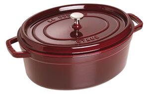 Oválny liatinový hrniec Staub 31 cm, grenadina