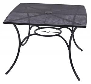 DEOKORK Kovový stôl QUADRA 100x100 cm (čierna)