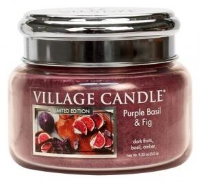 VILLAGE CANDLE - Purple Basil & Fig - 45-55 METAL