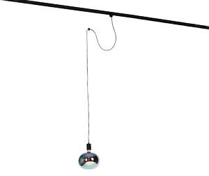 Hanglamp met rail ophanging zwart incl. LED G220 - Cavalux