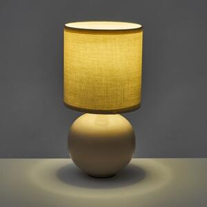 Béžová keramická stolová lampa s textilným tienidlom (výška 24,5 cm) – Casa Selección