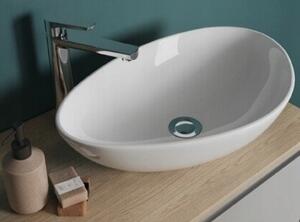 Cersanit Moduo, kúpeľňová skrinková súprava s umývadlom na dosku 80x45x95 cm, biela lesklá-dub, S801-444