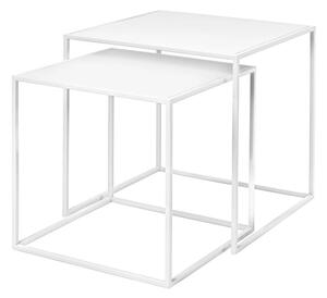 Biele kovové konferenčné stolíky v súprave 2 ks 40x40 cm Fera – Blomus