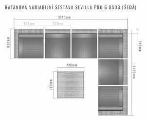 DEOKORK Ratanová variabilná zostava SEVILLA pre 6 osôb (sivá)