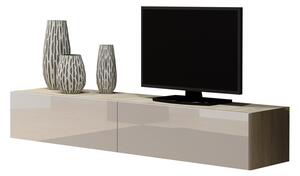 MEBLINE TV stolík VIGO VG1E 180 dub sonoma / biely lesk