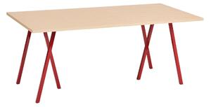 HAY Stôl Loop Stand, Oak / Maroon Red, 180 x 88 cm