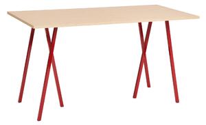 HAY Stôl Loop Stand High, Oak / Maroon Red 180 x 88 cm