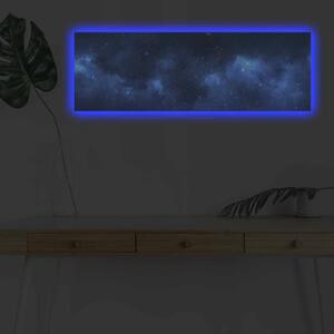 (3724) NIGHT SKY nástenná maľba na plátne LED