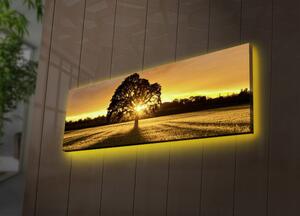 (3720) SUNSET nástenná maľba na plátne LED
