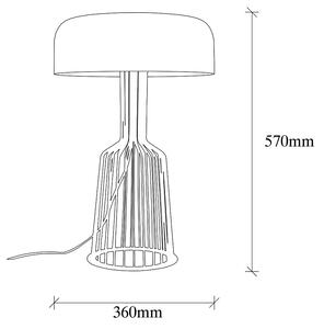 Dizajnová stolová lampa Felicity 36 cm čierna