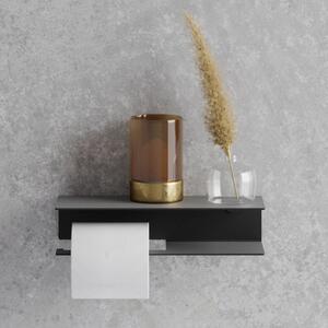 Kovový nástenný držiak na toaletný papier Berno biely S - pravý variant