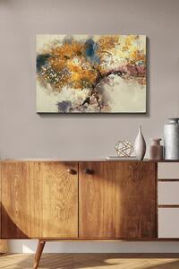 (3686) YELLOW TREE nástenná maľba na plátne