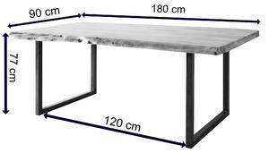 Jedálenský stôl GURU akácia forest, 180x90 cm