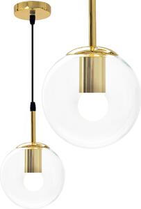 Toolight - sklenené stropné svietidlo E27 60W APP686-1CP, zlatá, OSW-00097