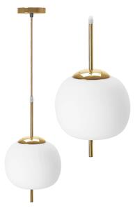 Toolight - sklenená závesná stropná lampa APP669-1CP, zlatá, OSW-00094