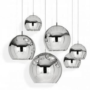 Toolight - Závesná lampa guľa 20cm LE03-1, chrómová, OSW-00705