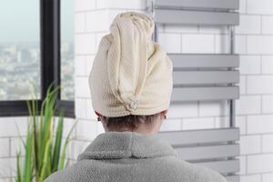 Rýchloschnúci turban na vlasy NERA béžový