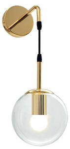 Toolight - nástenná sklenená lampa E27 60W APP685-1W, zlatá, OSW-00095