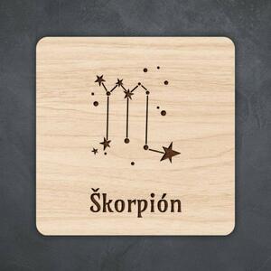 DUBLEZ | Drevená dekorácia na stôl do obývačky - Podpivník Škorpión
