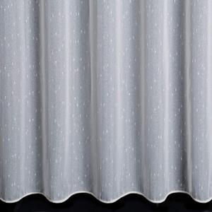 Biela matná sieťovinová záclona VANITA s jemným dažďovým efektom - ušitá na mieru