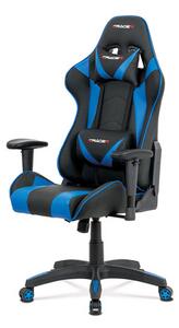 Autronic Kancelárska stolička, koženka modrá KA-F03 BLUE