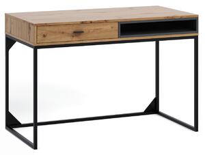 MEBLINE Písací stôl OLIER OE1 dub artisan / čierny