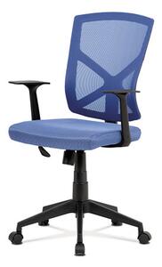 Autronic Kancelárska stolička, modrá MESH/plastový kríž/ojdací mechanizmus KA-H102 BLUE