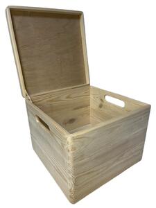 Štvorcový úložný box s vekom 30x30 cm