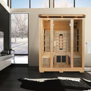 Infračervená sauna/ tepelná kabína Helsinki 150 s triplexným vykurovacím systémom a drevom Hemlock