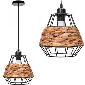 Toolight - Stropné svietidlo E27 60W APP989-1CP, hnedá-čierna, OSW-01047