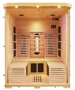 Infračervená sauna/ tepelná kabína Helsinki 150 s triplexným vykurovacím systémom a drevom Hemlock