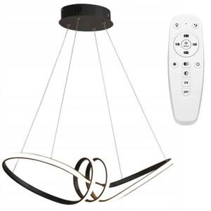 Toolight - LED závesná lampa APP823-CP + diaľkové ovládanie, čierna, OSW-06661