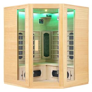 Infračervená sauna/tepelná kabína Nyborg E150K s keramikou, panelovým radiátorom a drevom Hemlock