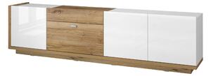 TV stolík Laree Typ 40 (dub flagstaff + lesk biely). Vlastná spoľahlivá doprava až k Vám domov. 1034912